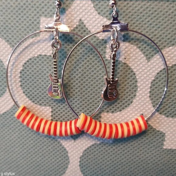 Silver Floating Guitar Hard Rock!!! - Picture 1 of 1